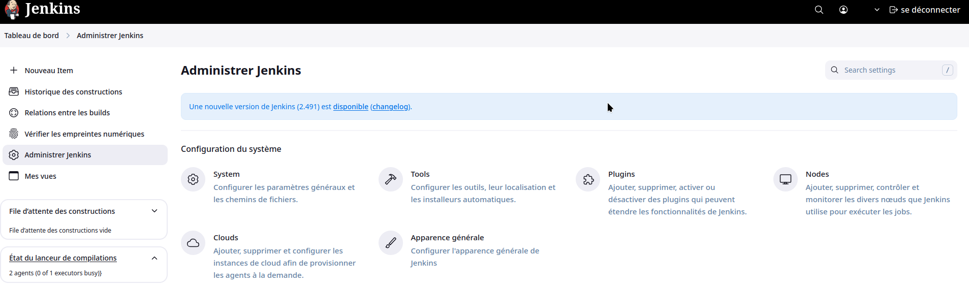 Jenkins menu 2